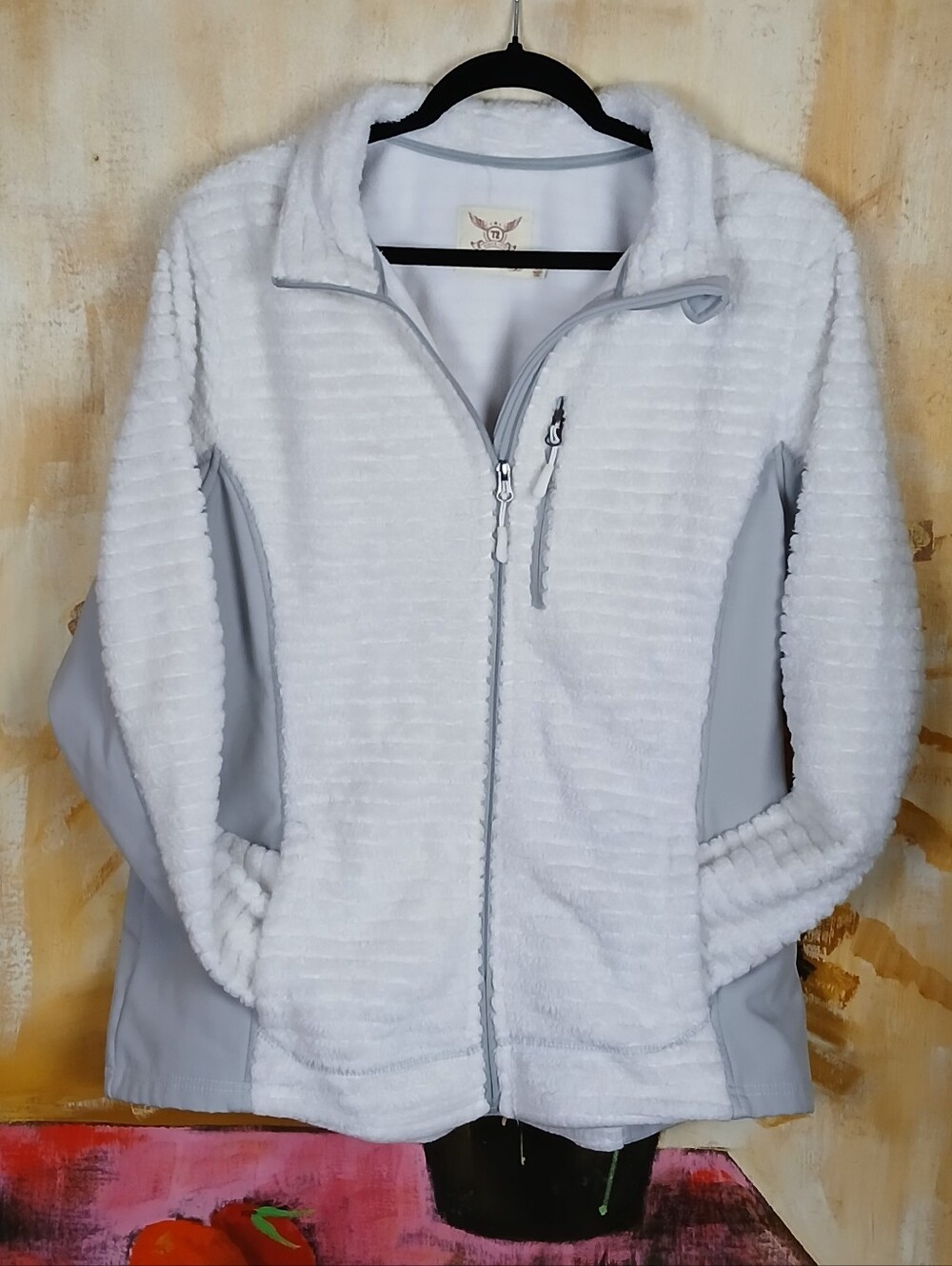 Faded Glory Arctic White High Pile Fleece Zip Jacket - Size XL
